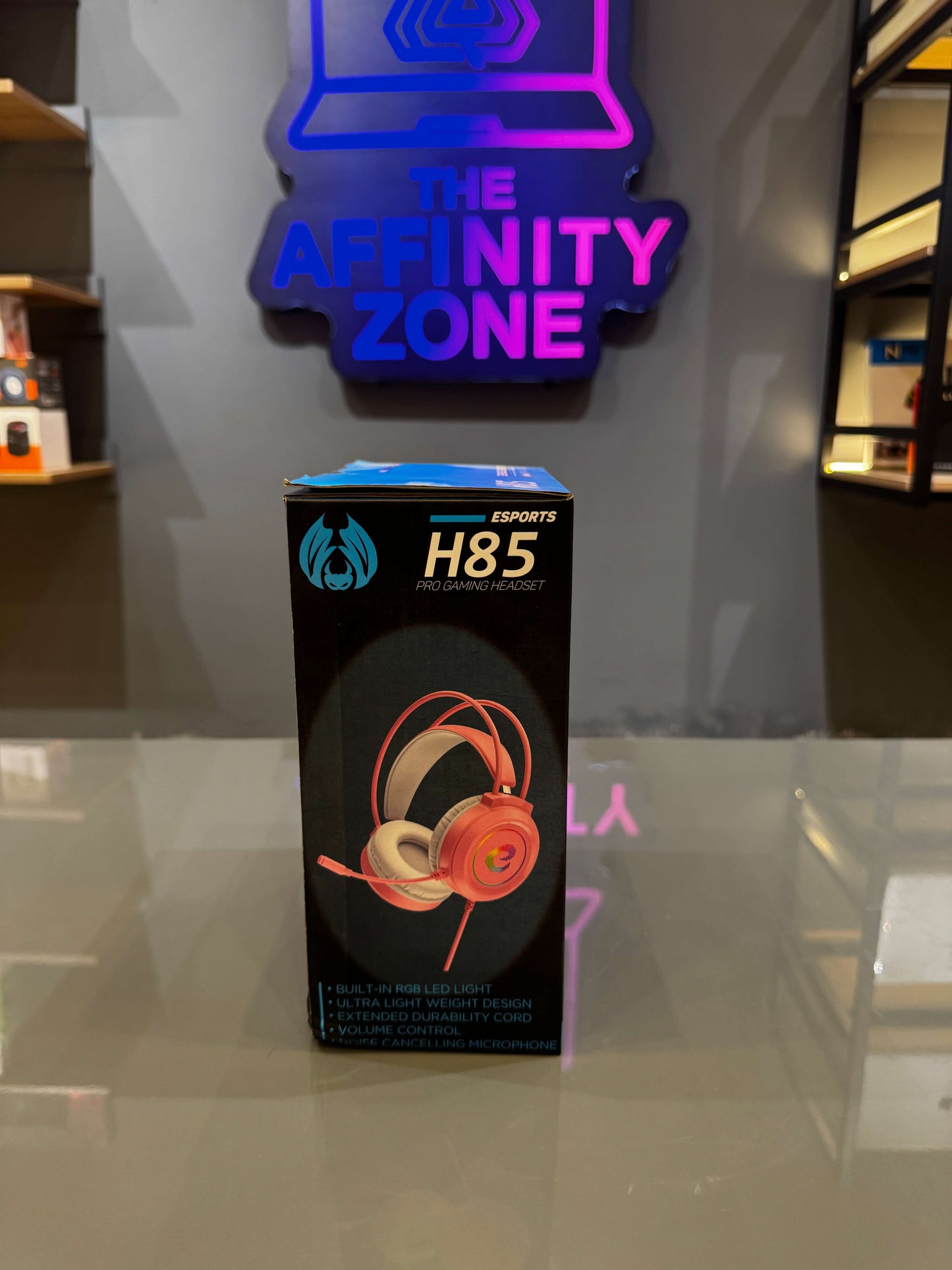 H85 Esports Pro Gaming Headset – RGB Lighting, 50mm Hyper Bass Driver, Noise-Cancelling Mic