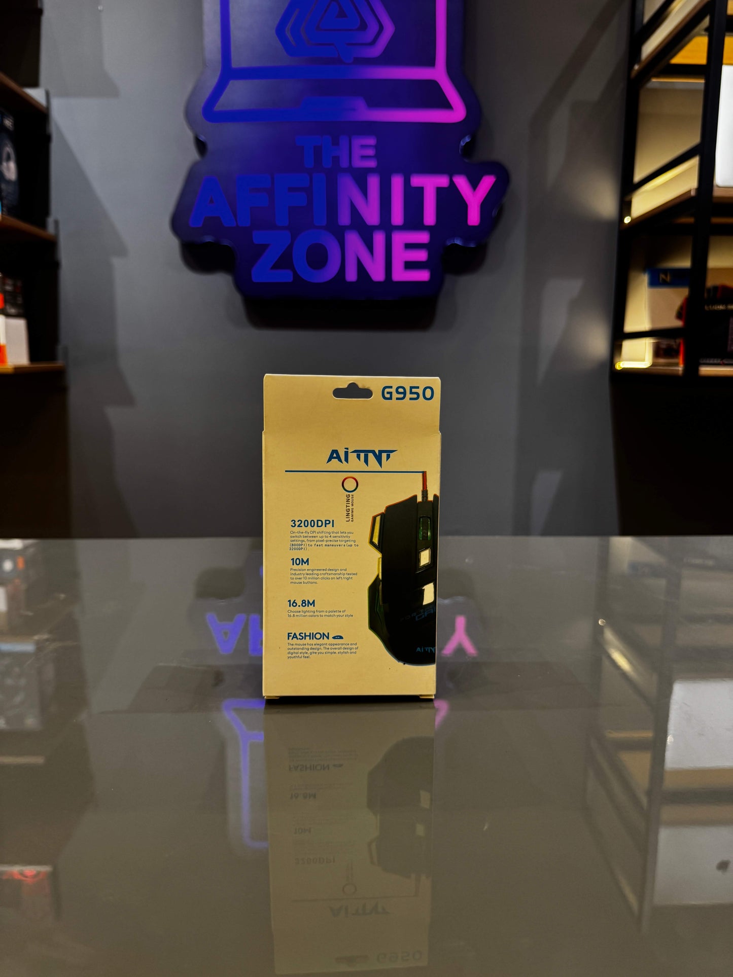 AITNT G950 Revolver Gaming Mouse – RGB, 3200 DPI, 10 Million Click Durability