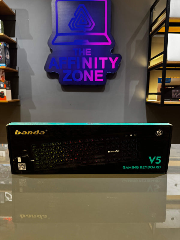 Banda V5 Gaming Keyboard with Colorful Backlight and Stylish Key Design